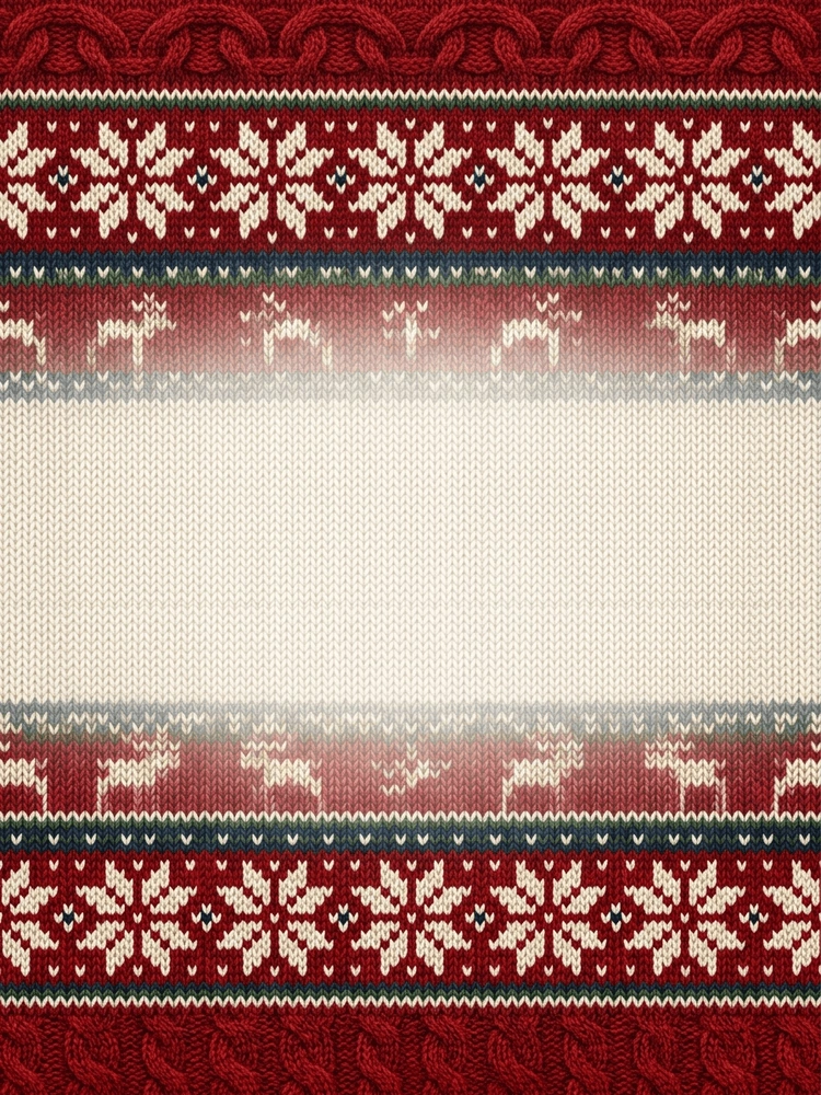 Nordic Knit — a free classic christmas invitation template on InviteDrop