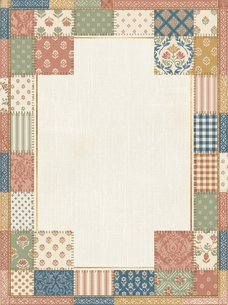 Patchwork Quilt — a free classic housewarming invitation template on InviteDrop
