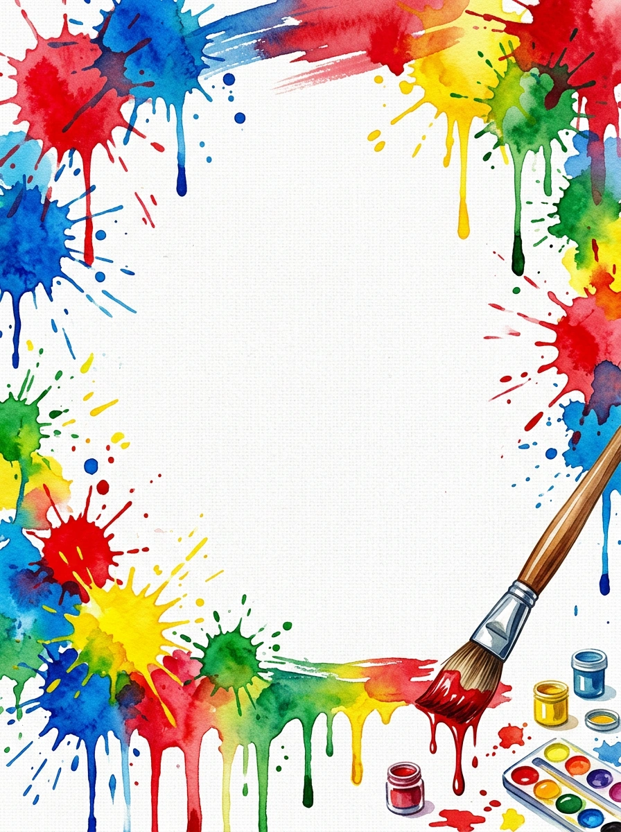 Art Paint Splash — a free pink birthday invitation template on InviteDrop