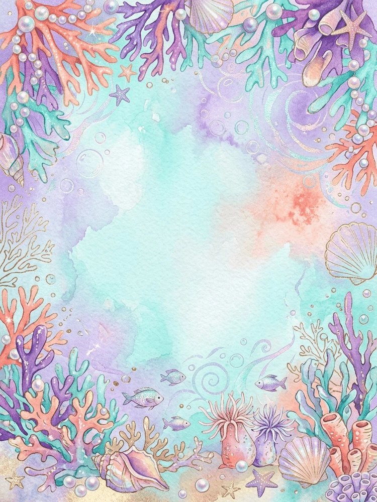 Mermaid Lagoon — a free pink birthday invitation template on InviteDrop