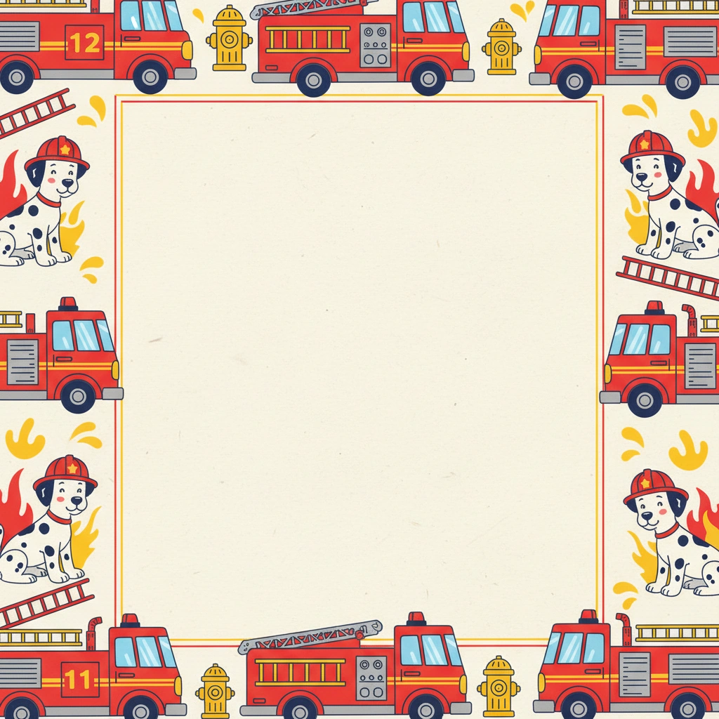 Firefighter — a free pink birthday invitation template on InviteDrop
