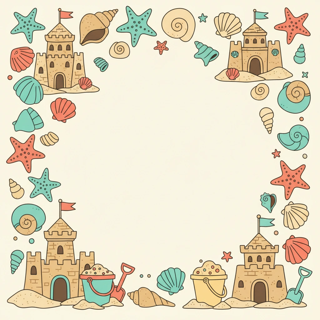 Beach Sandcastle — a free playful birthday invitation template on InviteDrop