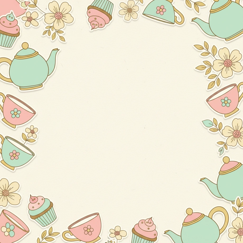Tea Party — a free pink birthday invitation template on InviteDrop