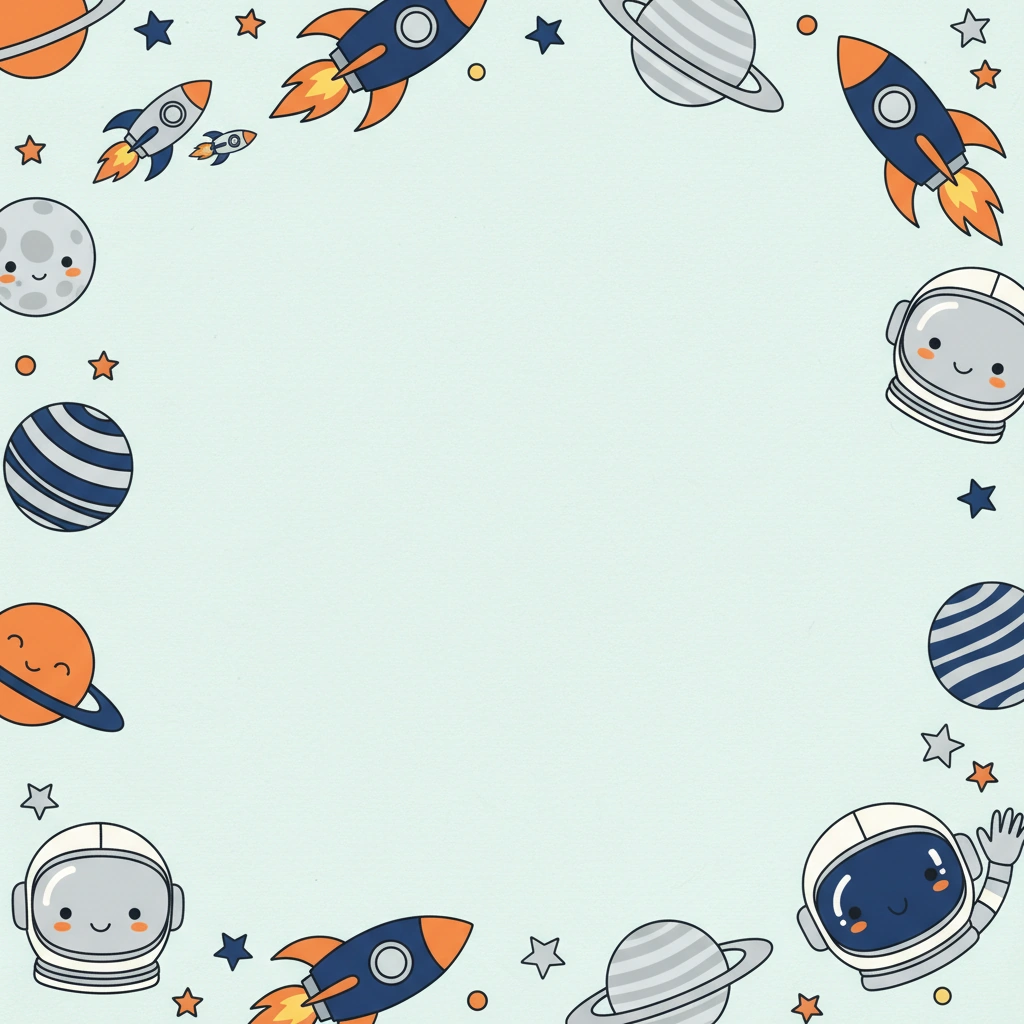 Astronaut — a free pink birthday invitation template on InviteDrop