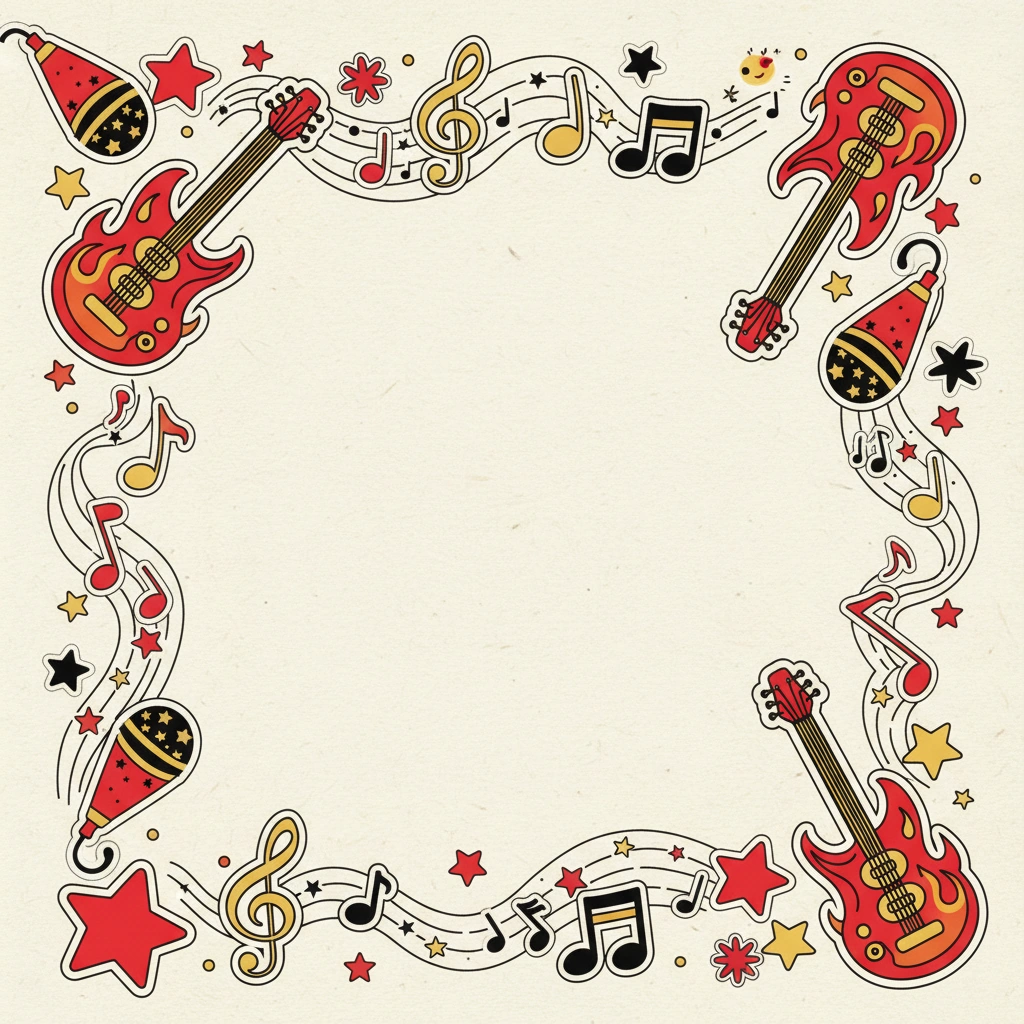 Music Rockstar — a free pink birthday invitation template on InviteDrop