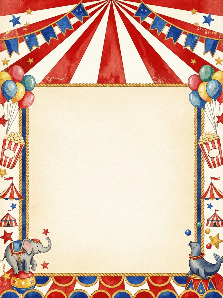 Circus Spectacular — a free pink birthday invitation template on InviteDrop