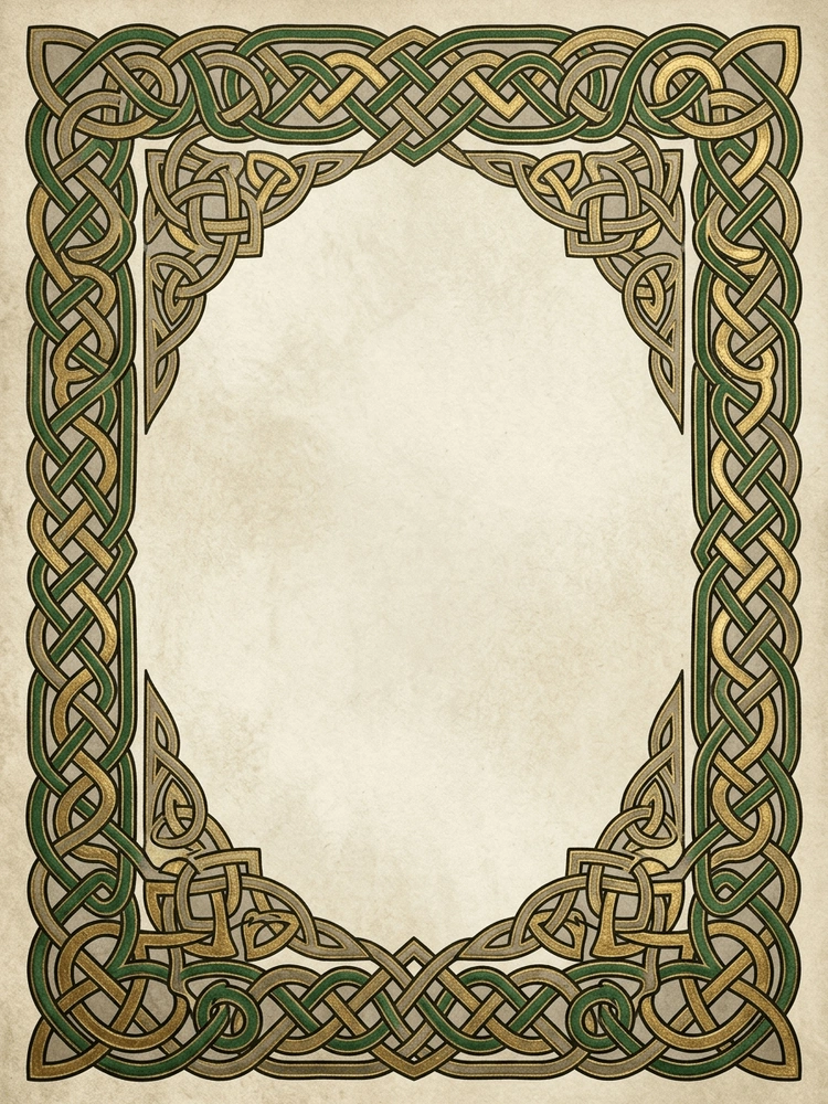 Celtic Knotwork memorial invitation template