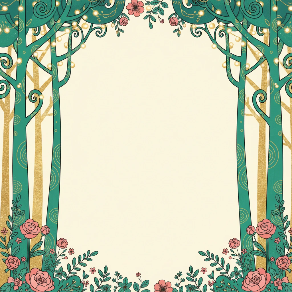 Enchanted Forest quinceanera invitation template