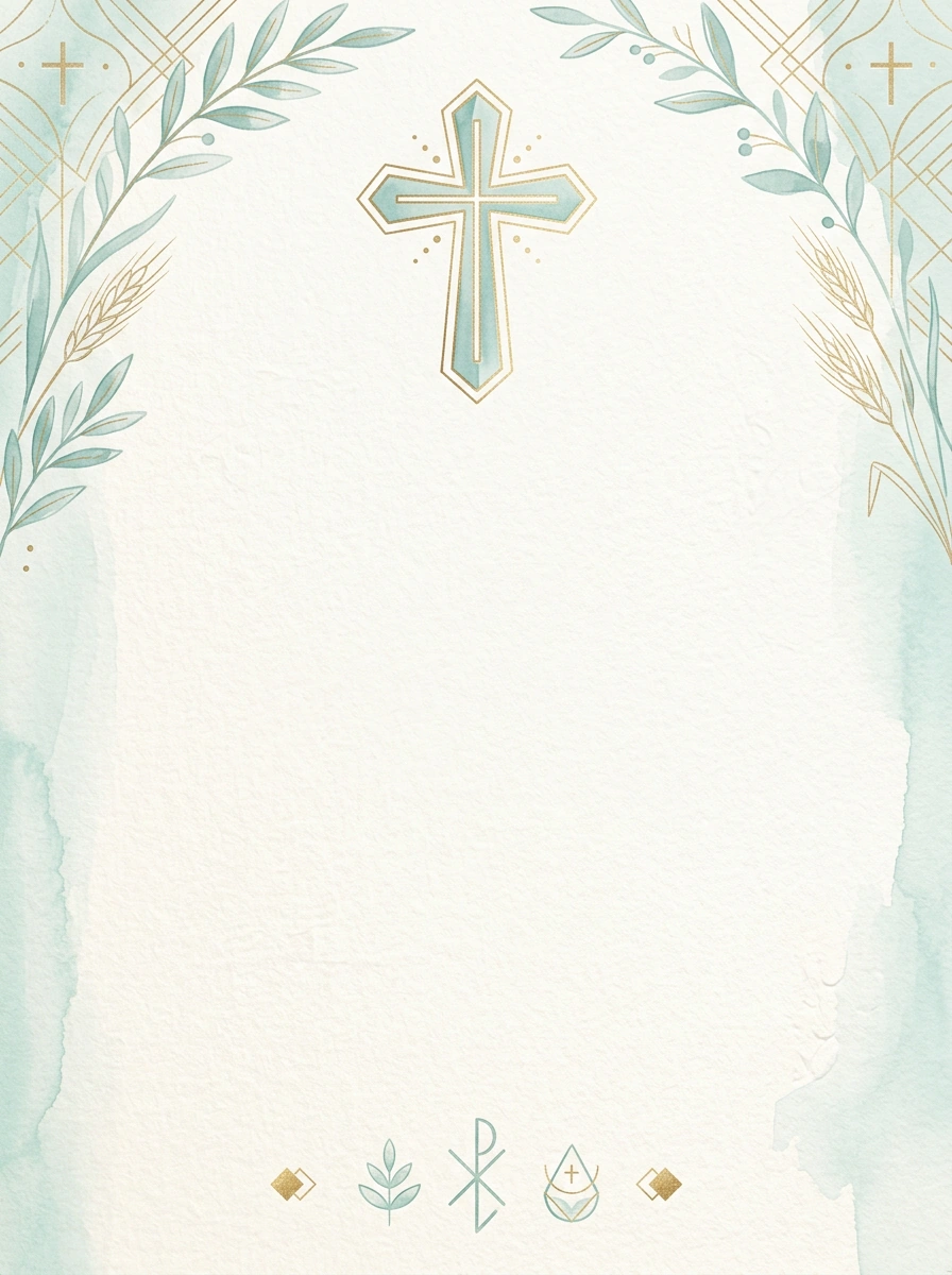 Confirmation Modern baptism invitation template