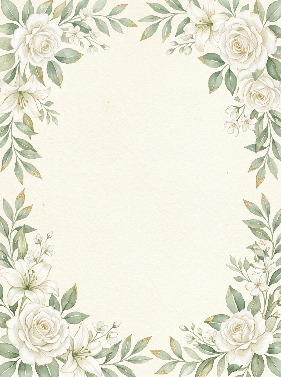 Blessing Garden baptism invitation template