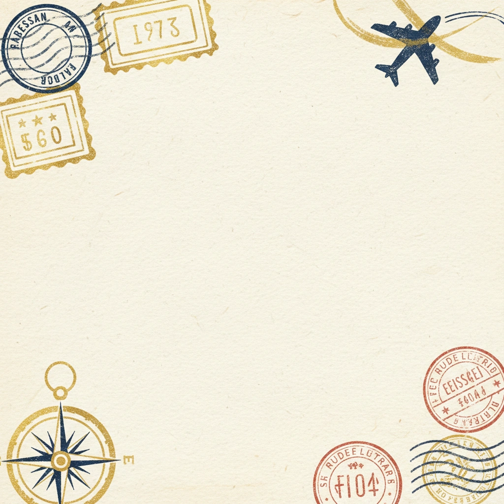 Passport Travel — a free gold save the date invitation template on InviteDrop