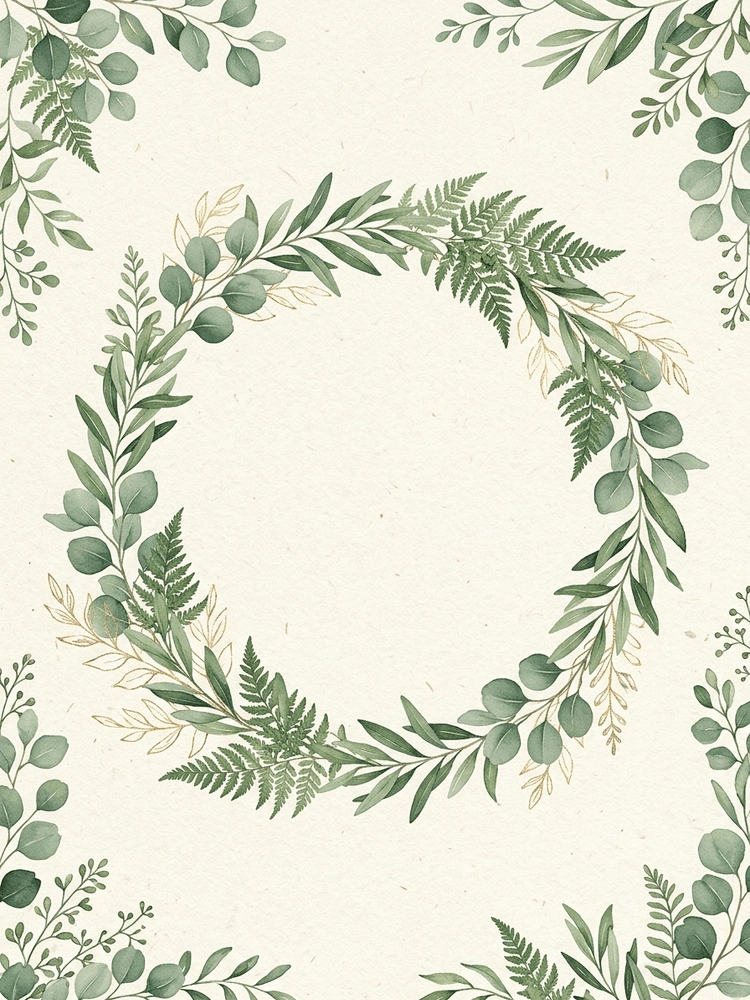 Botanical Wreath — a free botanical save the date invitation template on InviteDrop