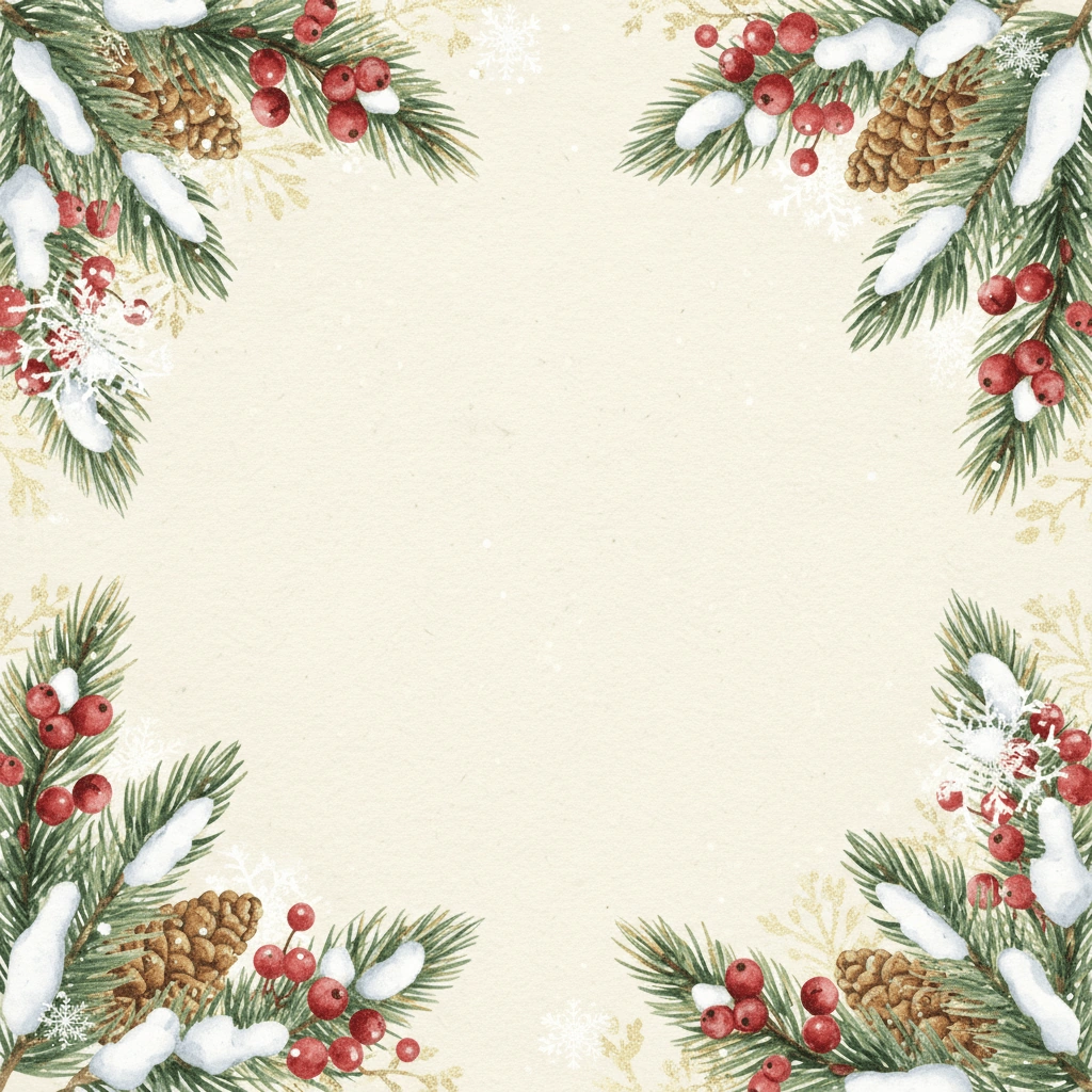 Winter Pine — a free green save the date invitation template on InviteDrop