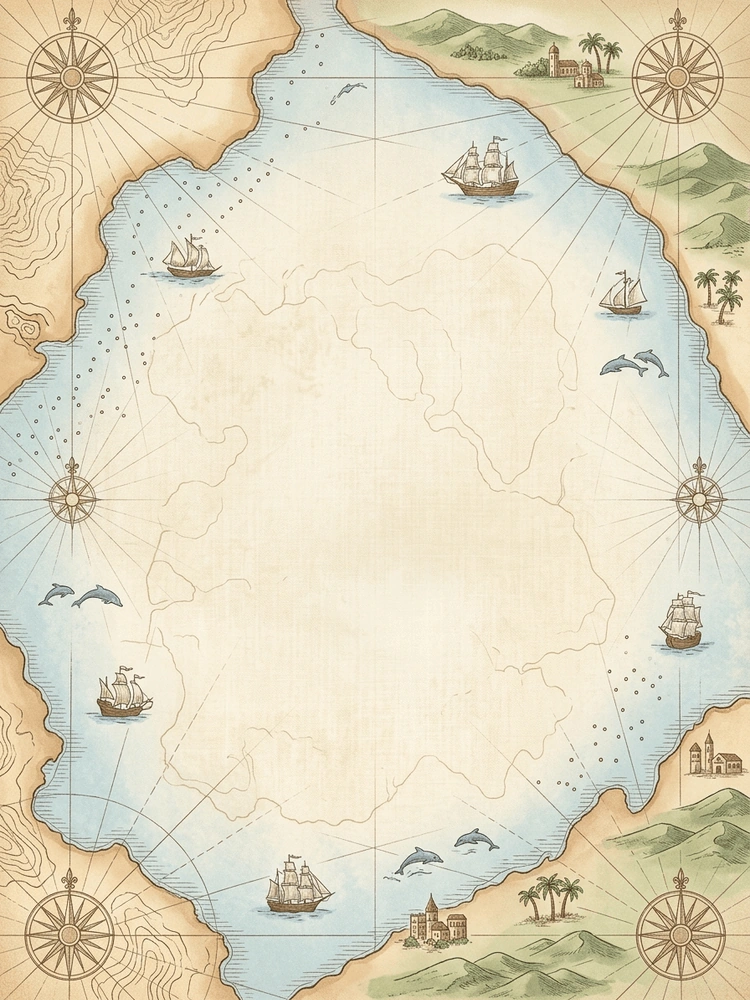 Vintage Map — a free gold save the date invitation template on InviteDrop