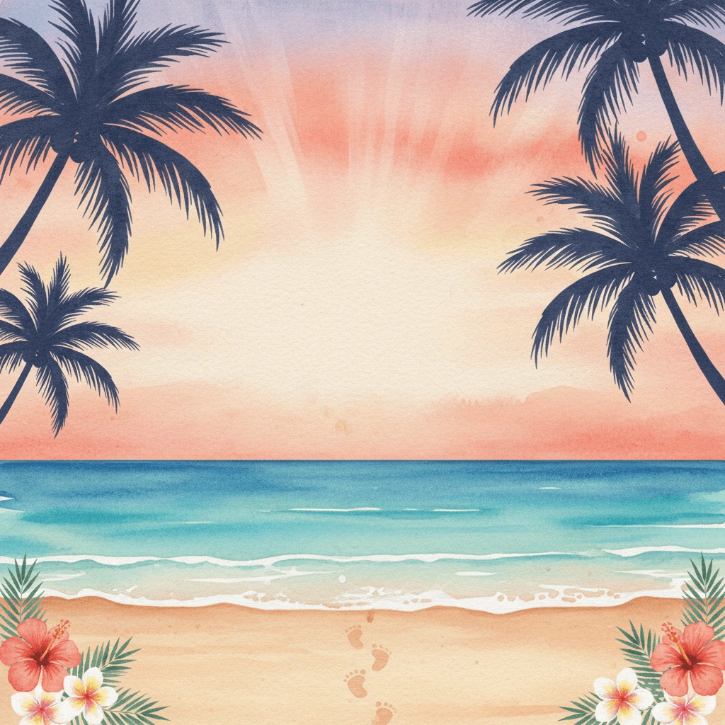 Beach Sunset — a free pink save the date invitation template on InviteDrop