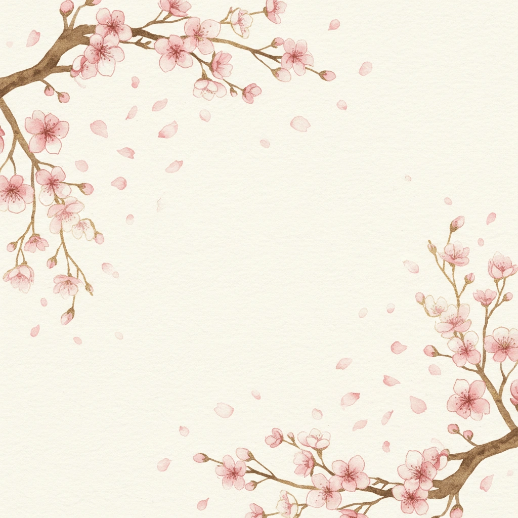 Cherry Blossom save the date invitation template