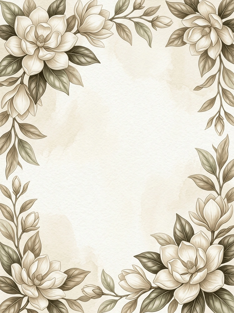 Magnolia Cream — a free gold save the date invitation template on InviteDrop