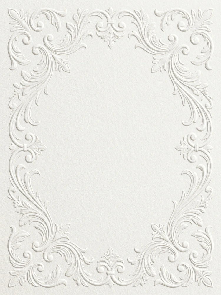 Embossed Frame — a free classic save the date invitation template on InviteDrop