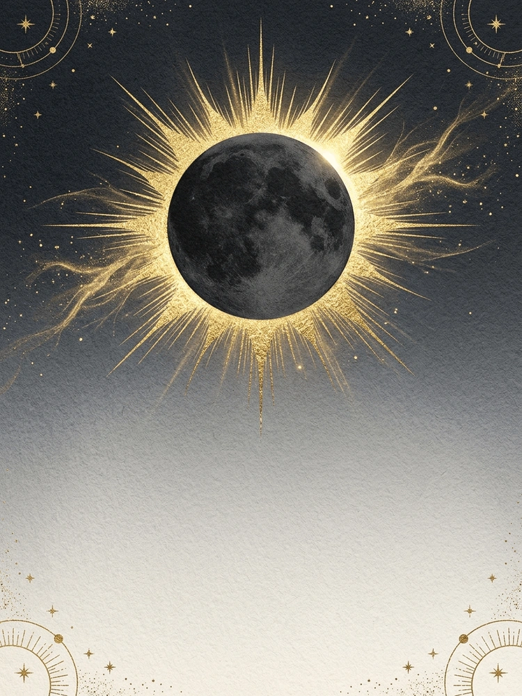 Celestial Eclipse — a free modern save the date invitation template on InviteDrop