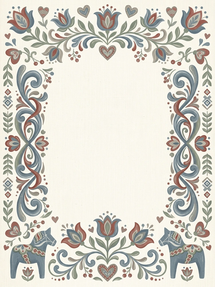 Scandinavian Folk — a free classic save the date invitation template on InviteDrop