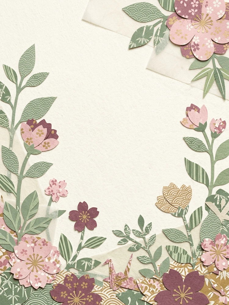 Washi Garden — a free green save the date invitation template on InviteDrop