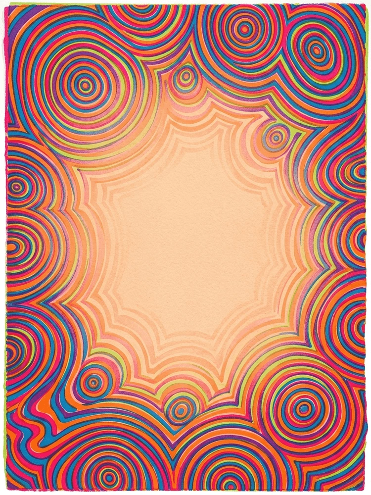 Psychedelic Swirl — a free classic save the date invitation template on InviteDrop