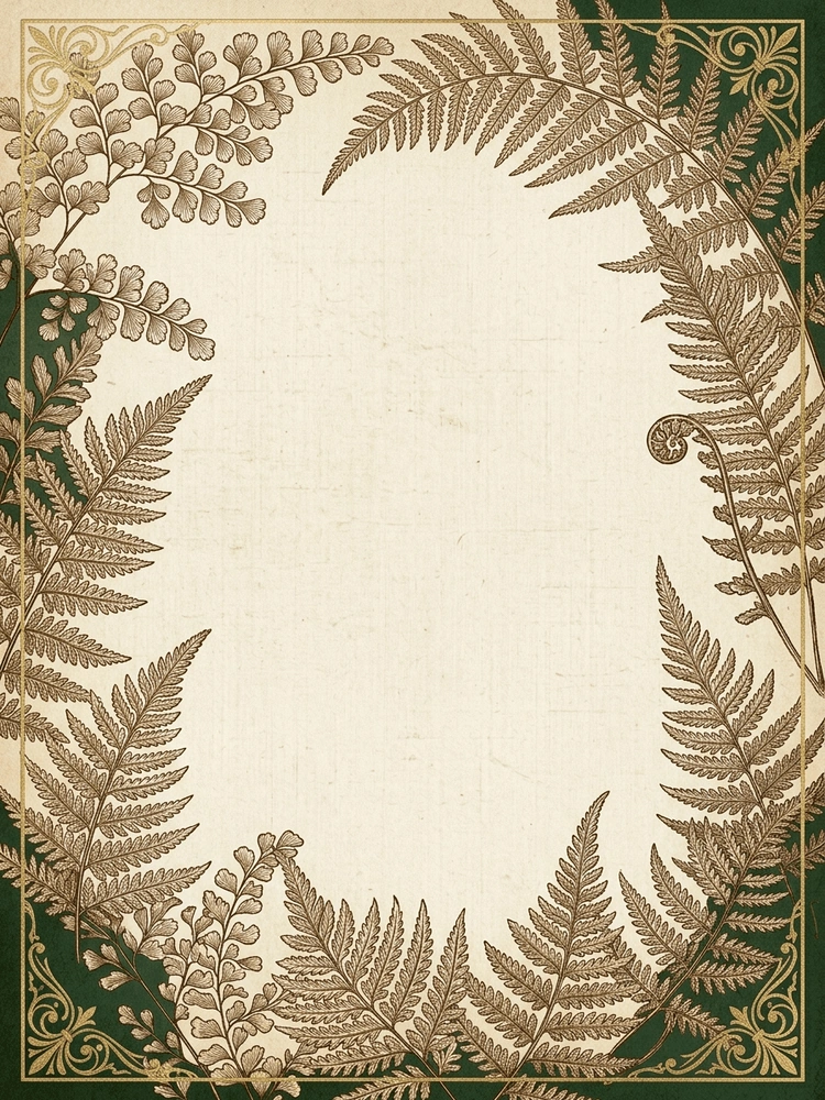 Victorian Fern — a free botanical save the date invitation template on InviteDrop