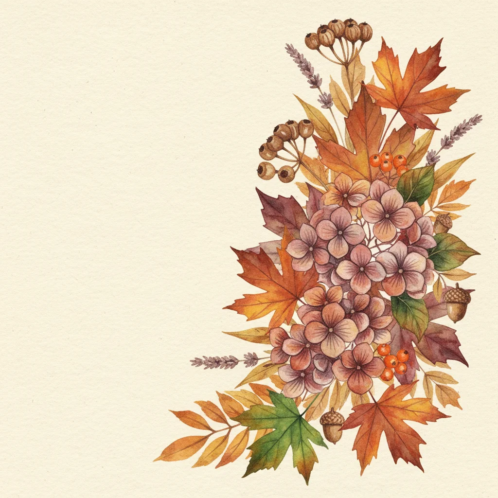 Autumn Harvest — a free botanical save the date invitation template on InviteDrop