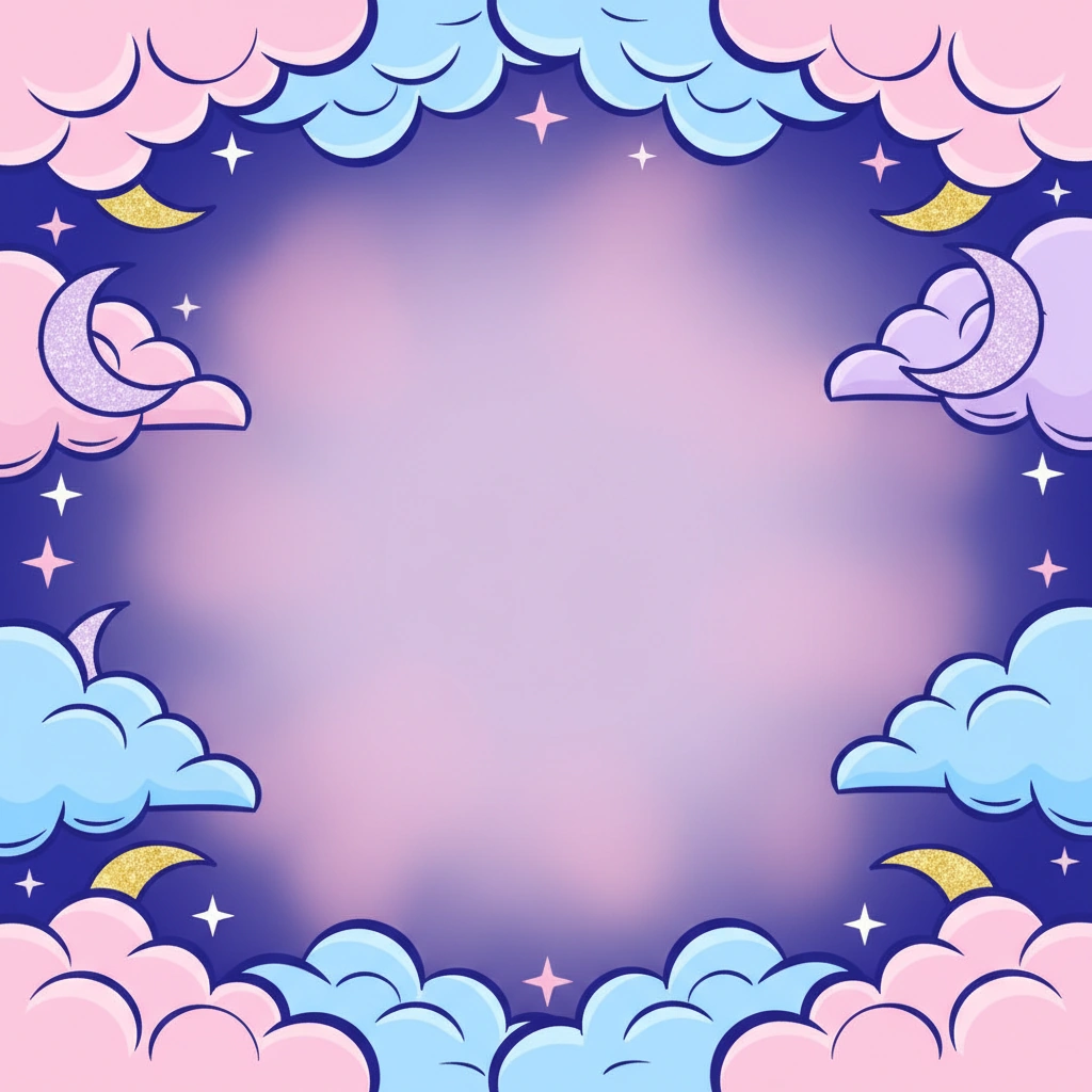 Aesthetic Cloud — a free purple birthday invitation template on InviteDrop