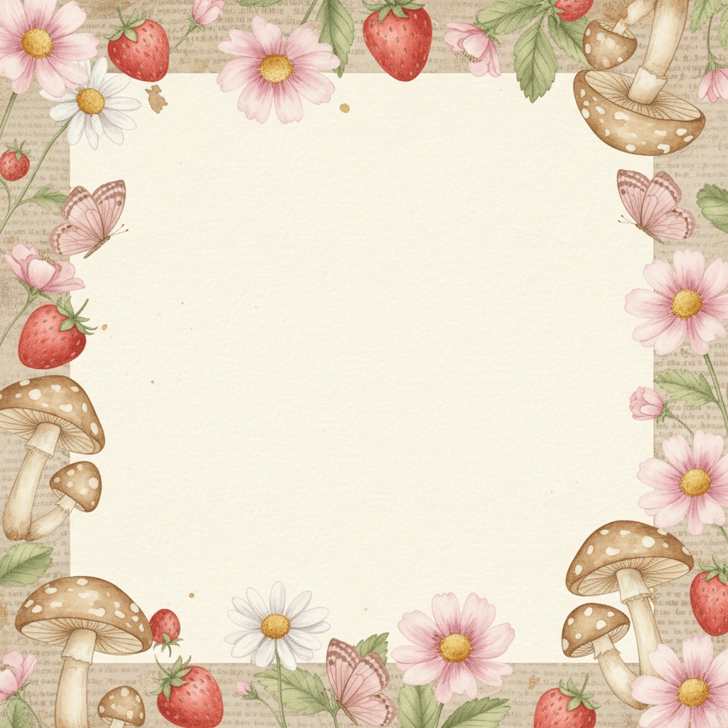 Cottagecore — a free green birthday invitation template on InviteDrop
