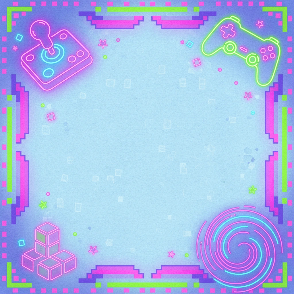 Neon Arcade — a free purple birthday invitation template on InviteDrop