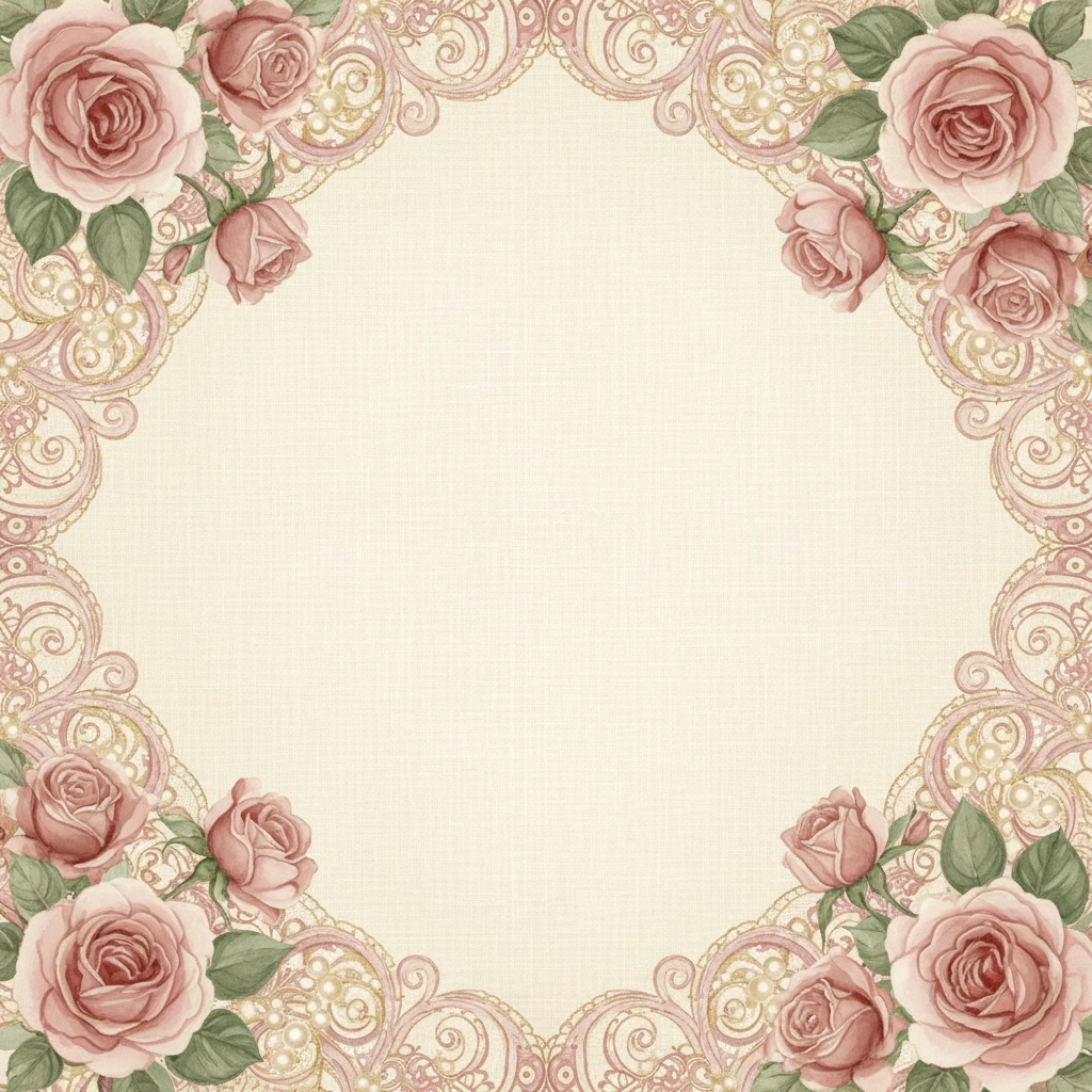 Vintage Floral thank you invitation template