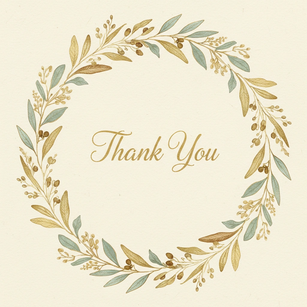 Gold Elegant Thank You thank you invitation template