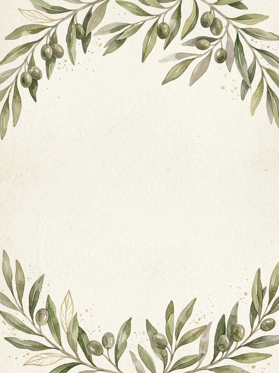 Olive Branch — a free green wedding invitation template on InviteDrop