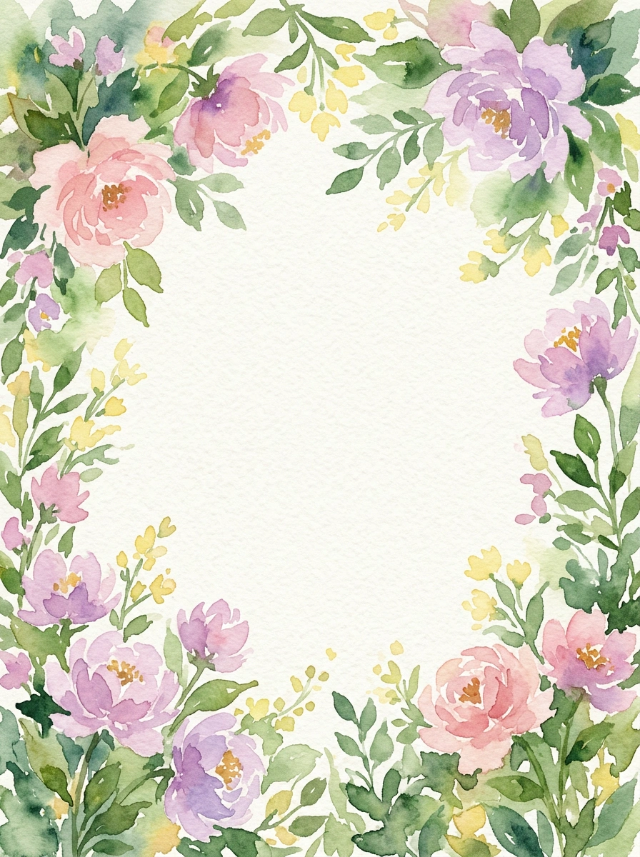 Garden Watercolor — a free green wedding invitation template on InviteDrop