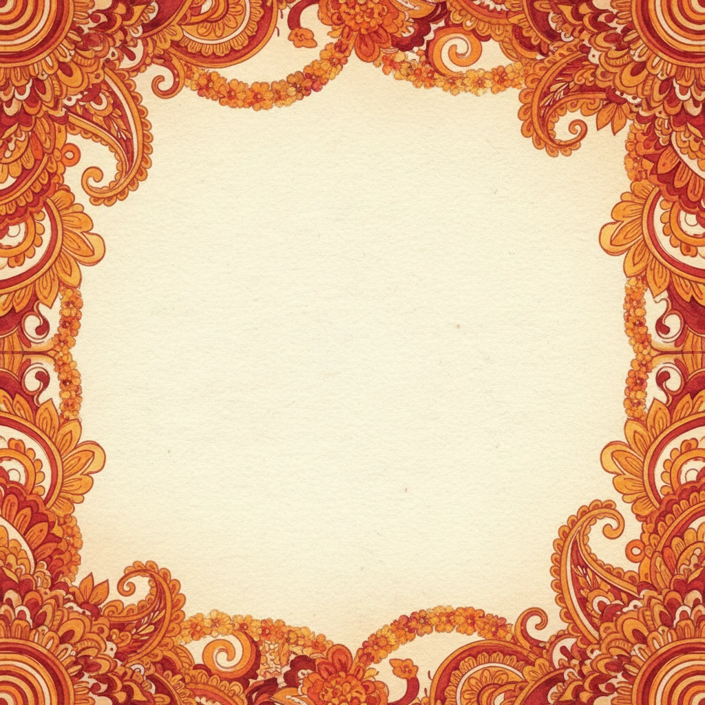 Mehndi Indian — a free classic wedding invitation template on InviteDrop