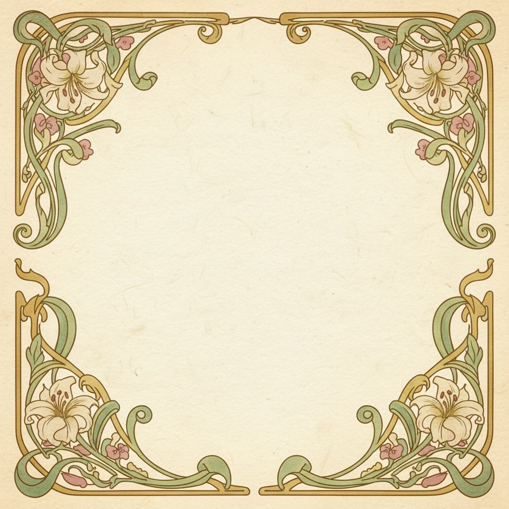 Art Nouveau — a free gold wedding invitation template on InviteDrop
