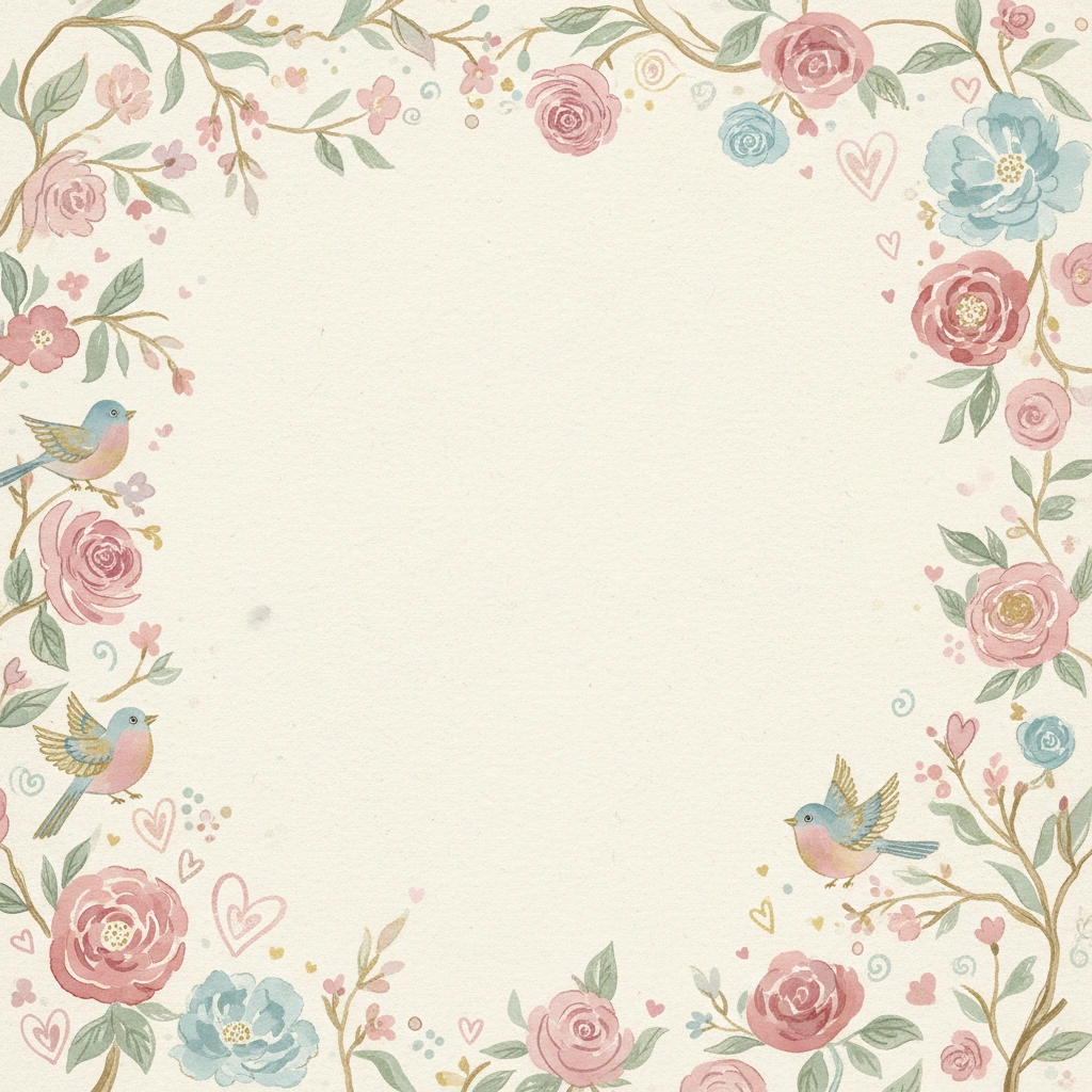 Whimsical Illustrated — a free gold wedding invitation template on InviteDrop