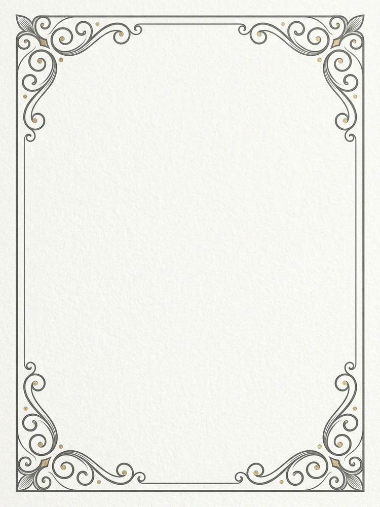 Calligraphy Frame — a free classic wedding invitation template on InviteDrop