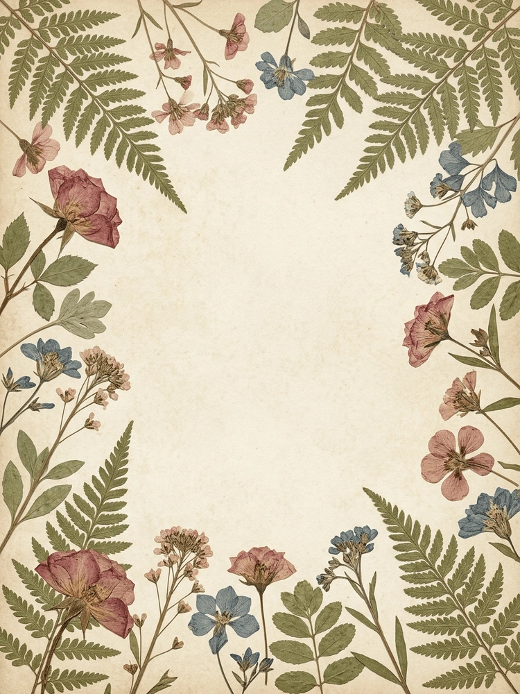 Pressed Flower — a free gold wedding invitation template on InviteDrop