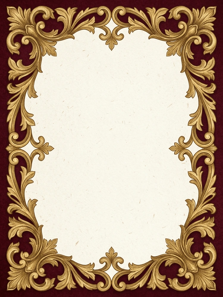 Baroque Frame — a free classic wedding invitation template on InviteDrop