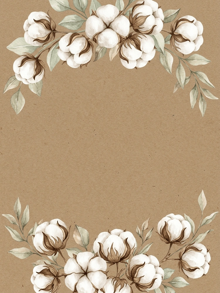 Cotton Boll — a free gold wedding invitation template on InviteDrop