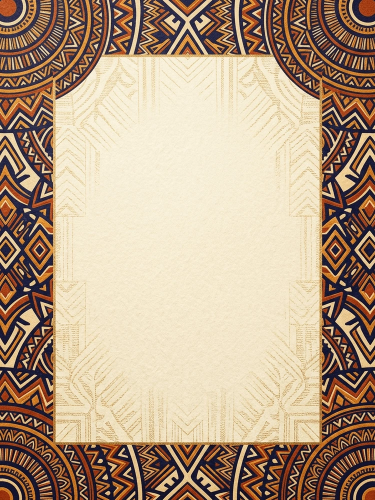 Ankara Weave — a free classic wedding invitation template on InviteDrop