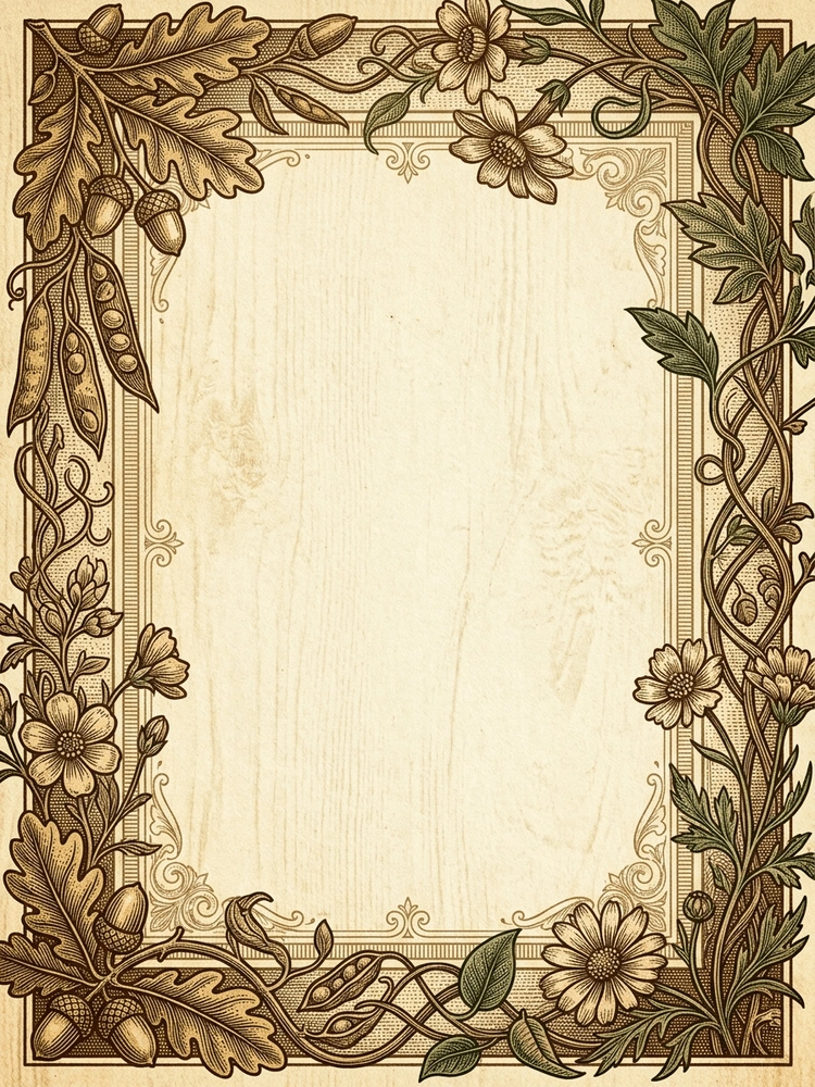 Woodcut Botanical — a free classic wedding invitation template on InviteDrop