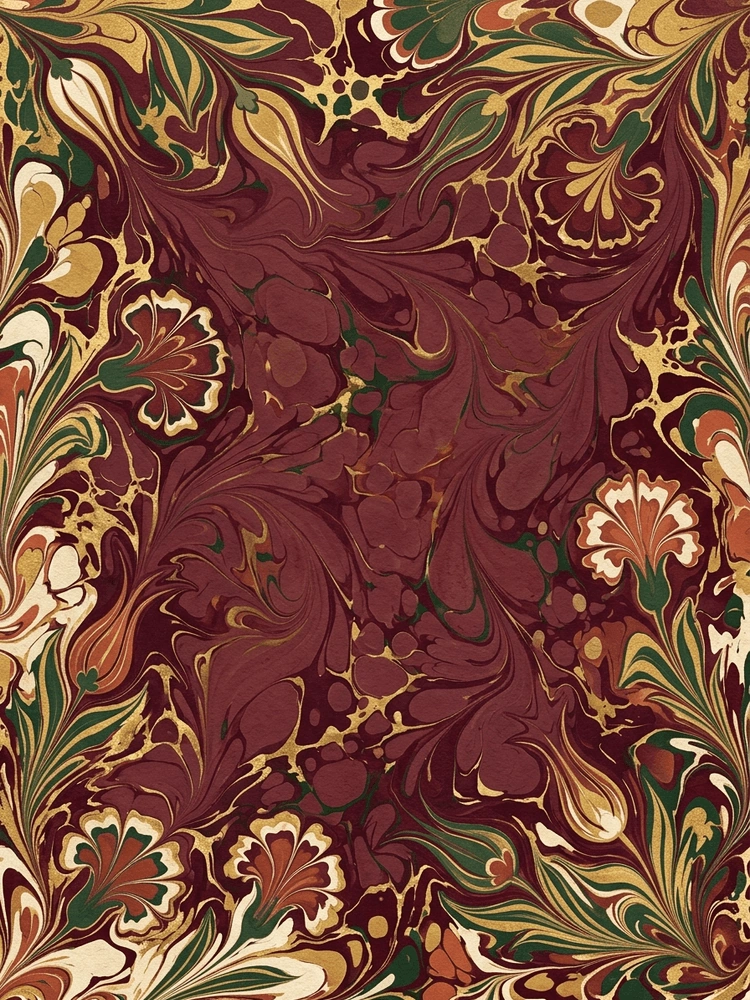 Turkish Ebru — a free classic wedding invitation template on InviteDrop