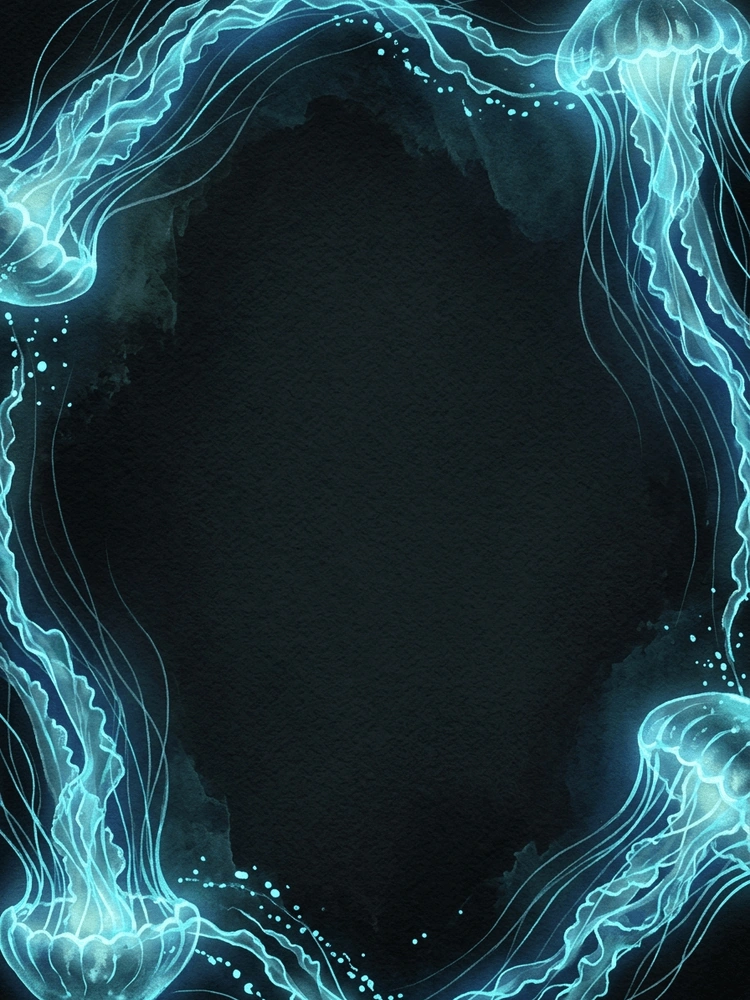 Bioluminescent Deep — a free classic wedding invitation template on InviteDrop