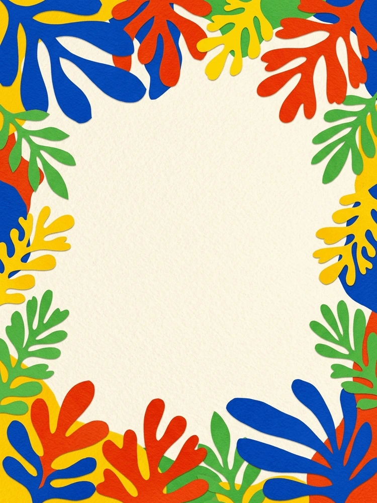 Matisse Cutouts — a free classic wedding invitation template on InviteDrop