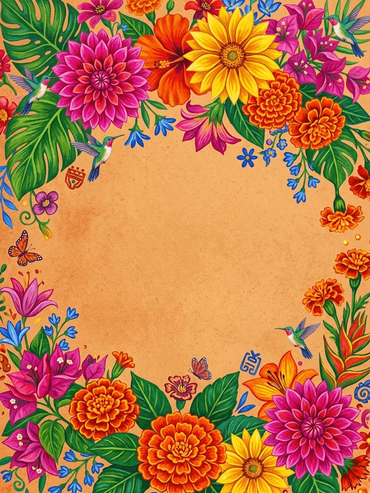 Frida Florals — a free classic wedding invitation template on InviteDrop