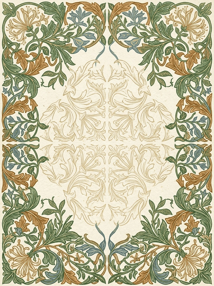 William Morris Vine — a free classic wedding invitation template on InviteDrop