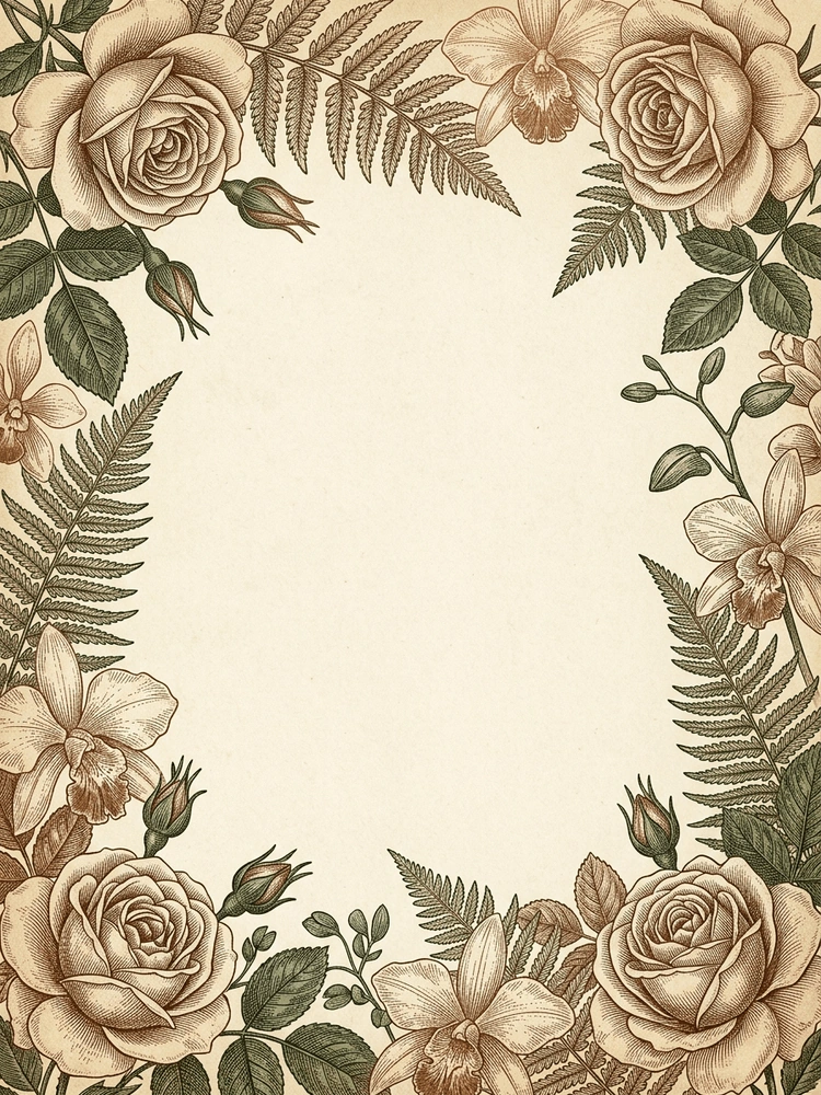 Victorian Engraving — a free green wedding invitation template on InviteDrop